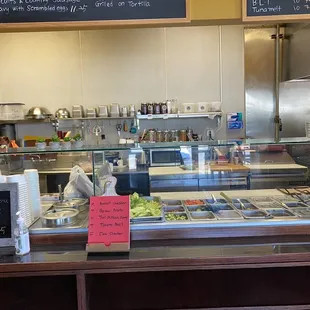 a view of the counter area