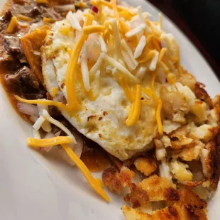 Red beef Chilaquiles