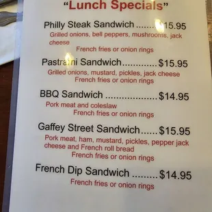 Specials
