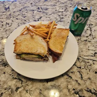 Turkey  breast and bacon cheese avocado   sandwich