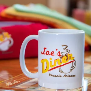 a coffee mug on a table