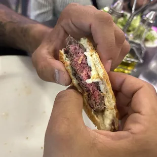 Raw burger