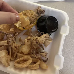 Calamari so overcooked it crumbled when I tried to pick it up