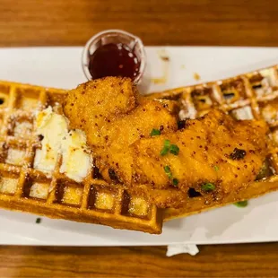 Waffles and Chicken