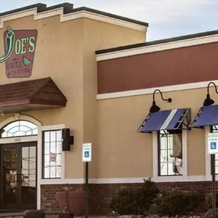 the front of the restaurant