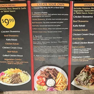 Menu back