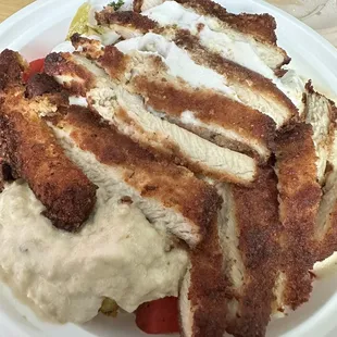 Chicken Cream Chop Bowl.
