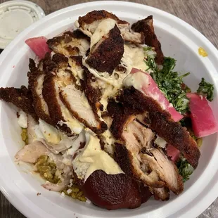 Chicken cream chop bowl