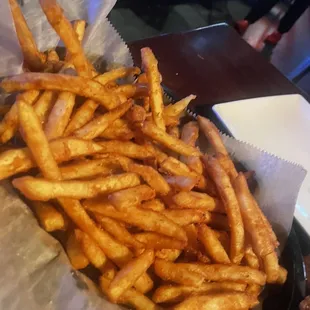 a basket of french fries