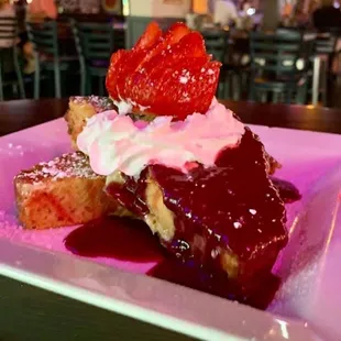 Strawberry pound cake French toast