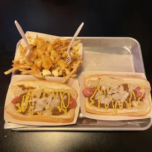 Coney dogs and poutine