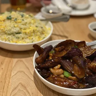 Eggplant and Shanghai rice