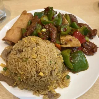 Beef with Hunan Spicy Sauce Lunch Special