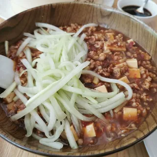 Peking Style Noodle with Minced Pork Sauce