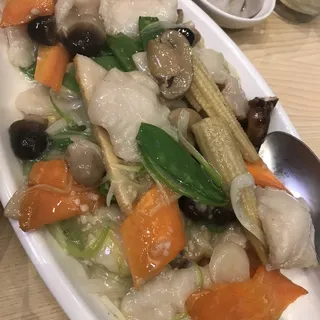 Fish with Ginger Scallion Sauce