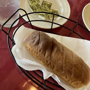 Warm bread and butter.