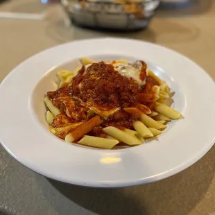 Chicken Parmesan Mostaccioli