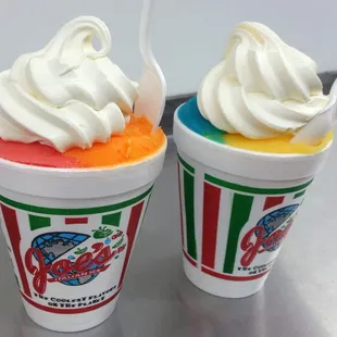 Fuzzy Wuzzy (watermelon &amp; peach), Tangerine, Smurf Poison (passion fruit, raspberry &amp; lemon), Mango