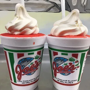 Regular "joe Latti" $5.49-strawberry &amp; raspberry lemonade(L), strawberry &amp; watermelon (R)