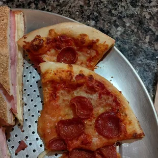 Barley cooked pizza.