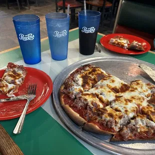 Large 14&quot; thin crust sausage pizza