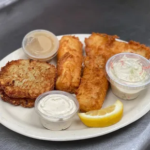 cod fish fry with potato pancakes (friday special)