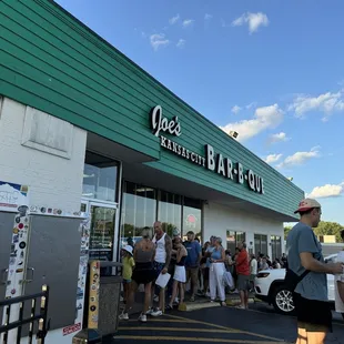 Line out front at around 6:45.