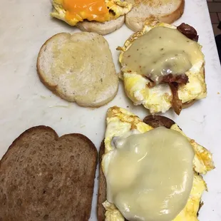 Breakfast sandwiches