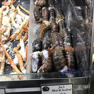 lobsters and crab legs