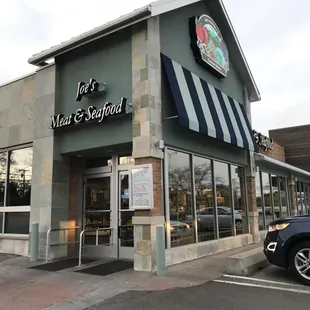 the front of the restaurant