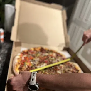a pizza in a box