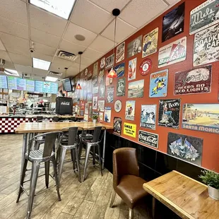 the interior of the restaurant