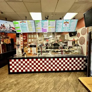 the inside of the restaurant