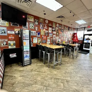 the inside of the restaurant