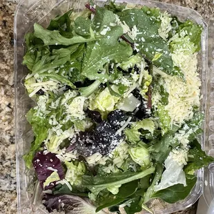 We paid off a Caesar salad and got this ! Not to mention they would not give us an extra dressing to make it a Caesar salad.