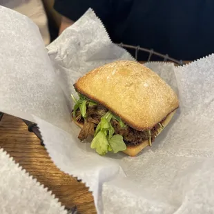 Evan's IPA Braised Beef Sandwich
