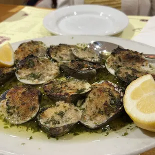 a plate of oysters