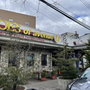 the front of the restaurant