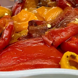 Roasted sweet peppers