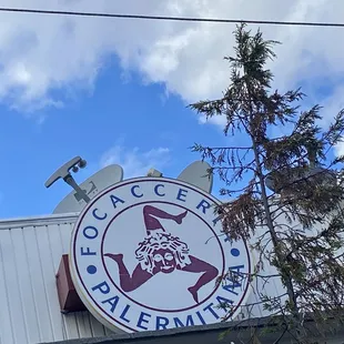 Sicilian flag store sign