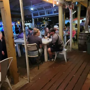 a group of people sitting at a table