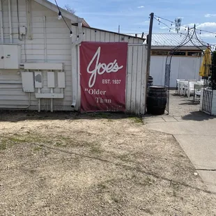 Sign while approaching from back parking lot