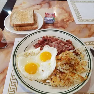 Corned Beef Hash and Eggs