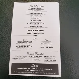 Togo menu lunch specials September 2021