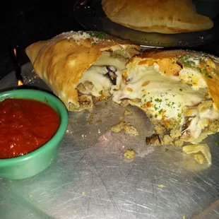 Stromboli is large enough for two people.