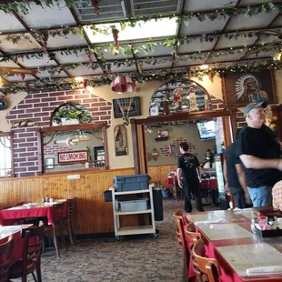 Dining areas, three zones including an intimate room, and fun memorabilia  :)