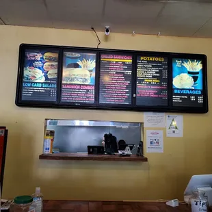 Menu board