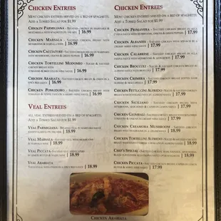 menu, chicken wings and fried chicken