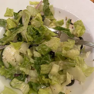 Side salad with Italian dressing