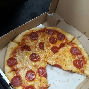 The pizza is good . Can taste the quality in the cheese and other ingredients.